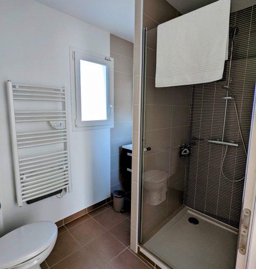 Salle de bain douche location villa blanca ab conciergerie moliets